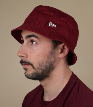 bob New Era bordeaux Bucket Essential burgundy